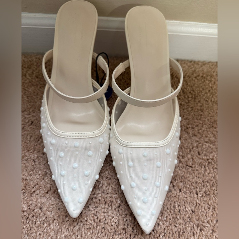 Apt. 9 White Studded Heels